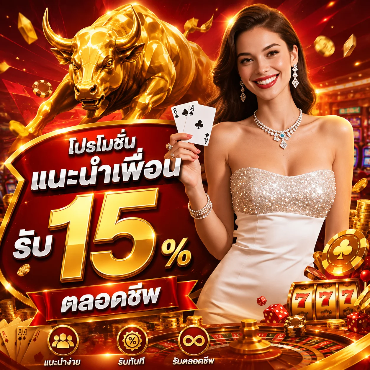 	แคชแบ็กสล็อต SIAM345 10% เข้ากระเป๋าอัตโนมัติ